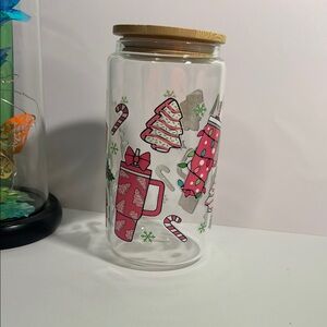 Christmas glass cup